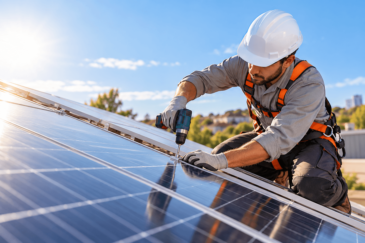Instalação de painéis solares