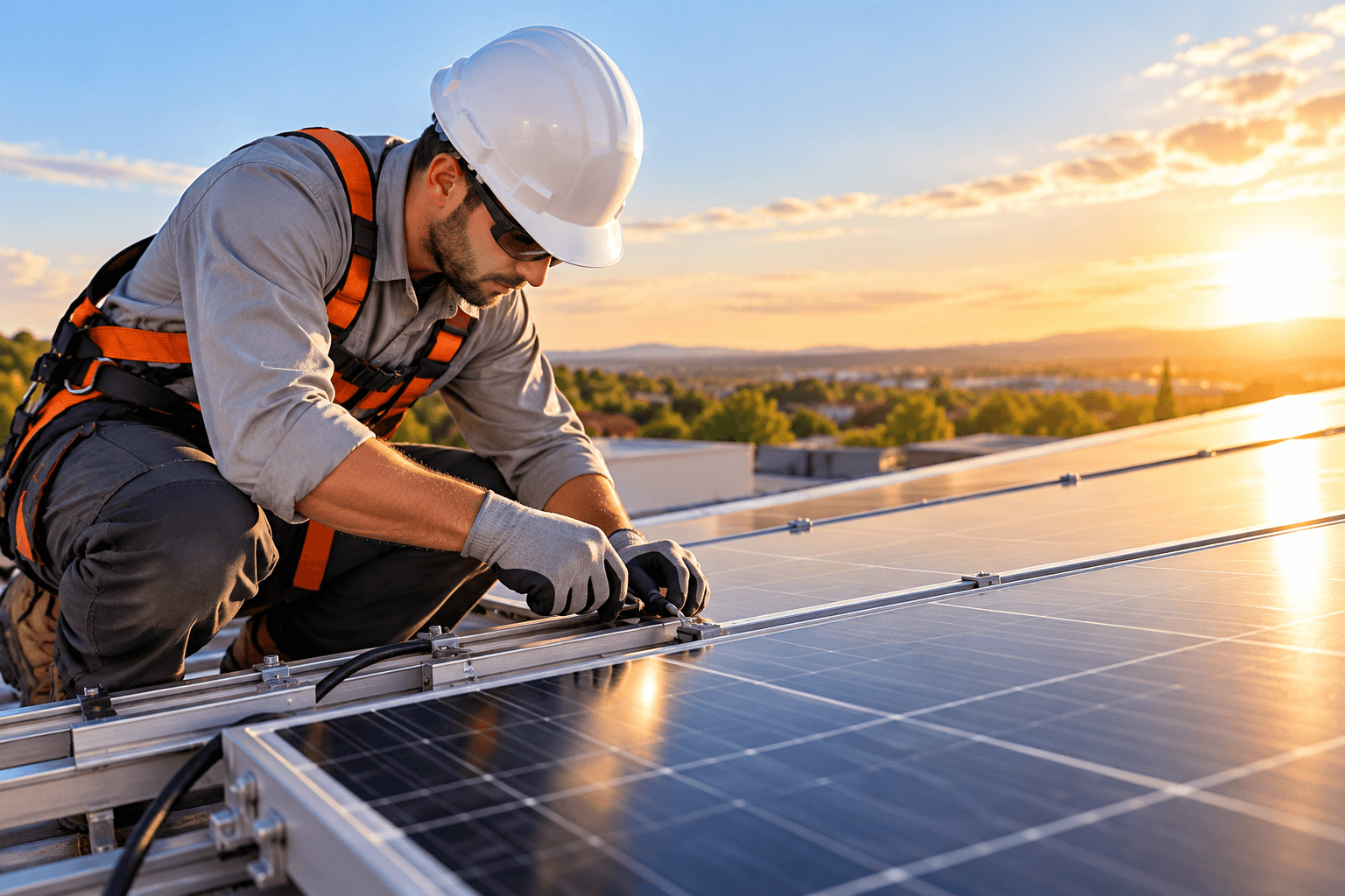 Instalação de painéis solares